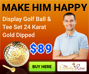 Gold golf ball for him